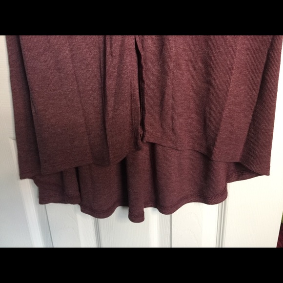 Mauve Ribbed Duster/Cardigan - Picture 4 of 5